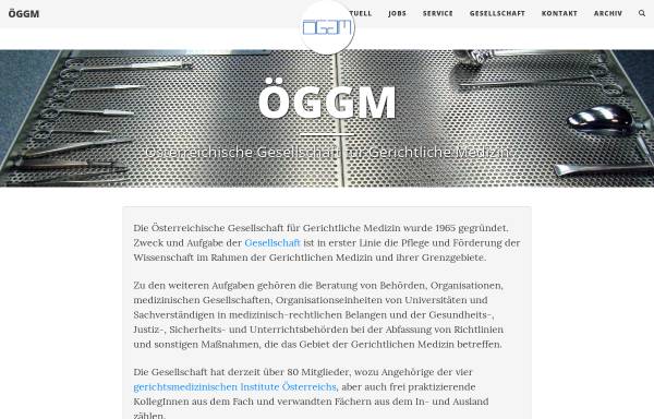 Vorschau von www.oeggm.com, Österreichische Gesellschaft für Gerichtliche Medizin