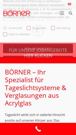 Vorschau der mobilen Webseite www.hansboerner.de, Hans Börner GmbH & Co. KG