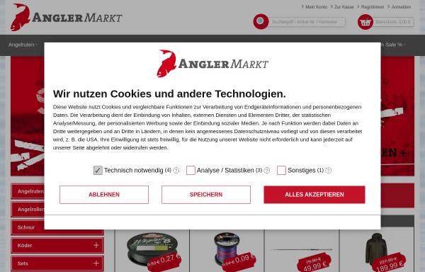 Vorschau von www.angler-markt.de, Anglermarkt