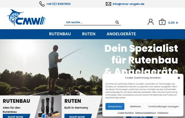 Vorschau von www.cmw-angeln.de, CMW Angelgeräte & Rutenbau