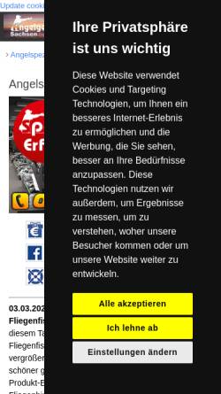 Vorschau der mobilen Webseite www.fliegenspezi.de, Fliegenspezi