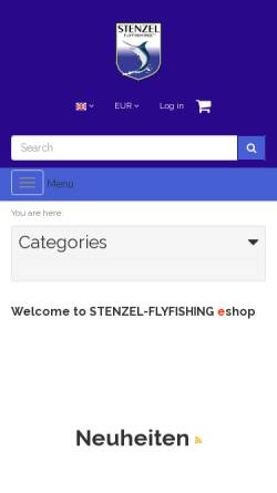 Vorschau der mobilen Webseite www.stenzel-flyfishing.com, Stenzel Fly Fishing Shop