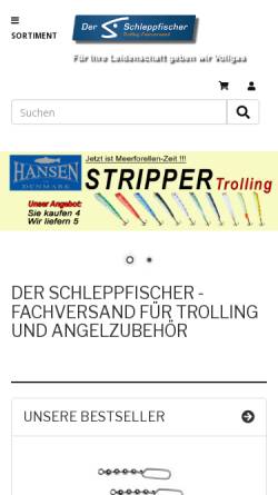 Vorschau der mobilen Webseite www.trollingangler.de, Trollingangler