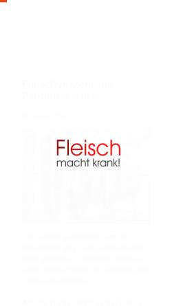 Vorschau der mobilen Webseite www.fleisch-macht-krank.de, Fleisch macht krank