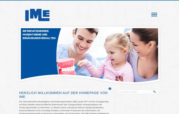 Vorschau von www.imeonline.de, Informationskreis Mundhygiene und Ernährungsverhalten
