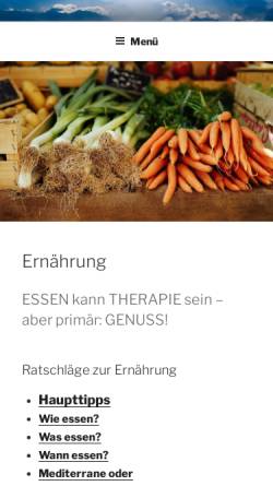 Vorschau der mobilen Webseite www.dr-walser.ch, Ratschläge zur Ernährung