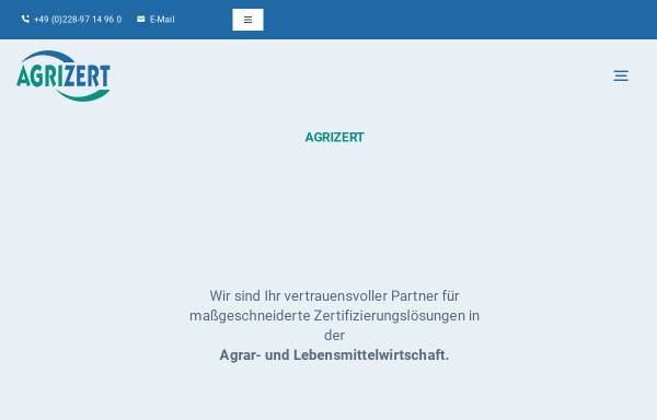 Vorschau von www.agrizert.de, Agrizert GmbH