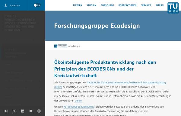 Vorschau von www.ecodesign.at, Österreichischer ECODESIGN Informationsknoten