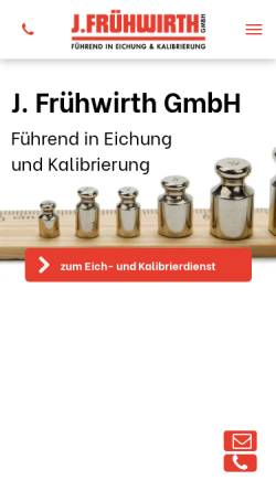 Vorschau der mobilen Webseite www.fruehwirth-waagen.at, J. Frühwirth Waagen und Maschinen Ges.m.b.H.