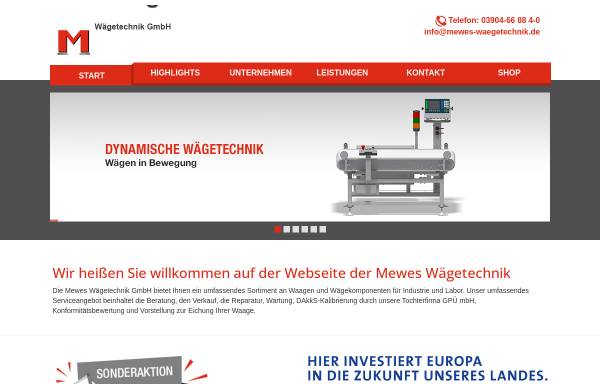 Vorschau von mewes-waegetechnik.de, Mewes & Götzl Wäge- und Dosiertechnik GmbH