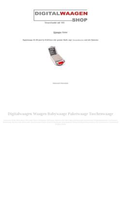 Vorschau der mobilen Webseite www.digitalwaagen-shop.de, Nietiet Versandhandel, Inh. Oliver Nietiet