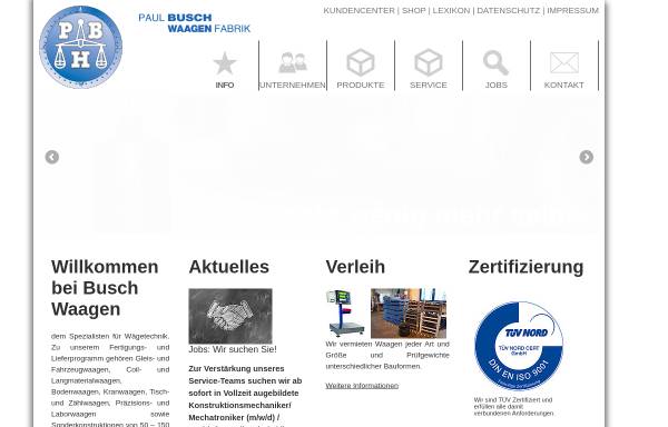 Vorschau von www.busch-waagen.de, Paul Busch Waagen Fabrik