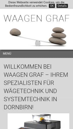 Vorschau der mobilen Webseite www.waagen-graf.com, Waagen Graf - Franz Graf