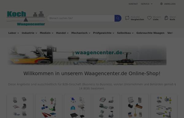 Vorschau von www.waagencenter.de, Wägetechnik Koch, Inh. Helga B. Koch und Günter Koch GbR