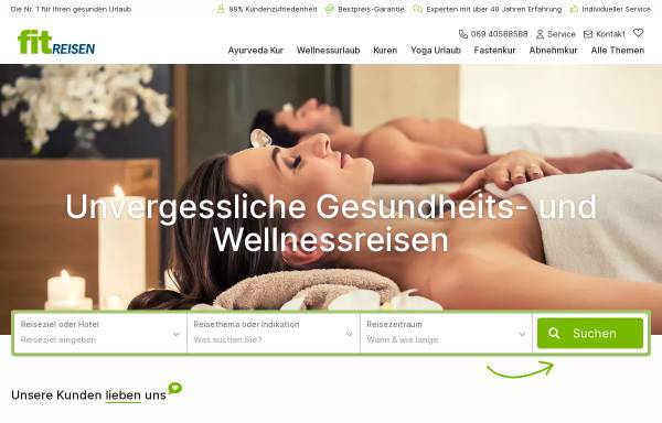 Vorschau von www.fitreisen.de, FIT Gesellschaft für gesundes Reisen mbH