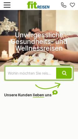 Vorschau der mobilen Webseite www.fitreisen.de, FIT Gesellschaft für gesundes Reisen mbH