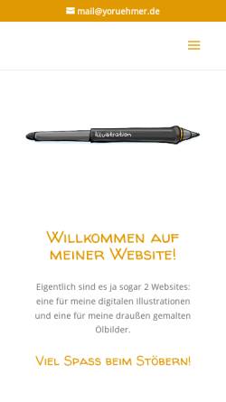 Vorschau der mobilen Webseite www.yoruehmer.de, Rühmer, Yo