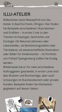 Vorschau der mobilen Webseite www.illu-atelier.de, Spangenberg, Frithjof