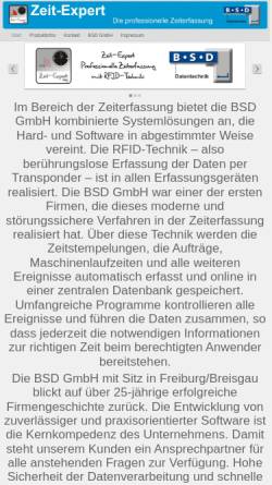 Vorschau der mobilen Webseite www.zeitexpert.de, ZeitExpert - B.S.D. GmbH
