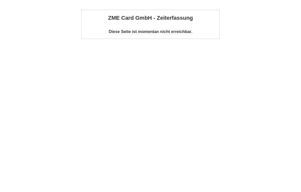 Vorschau von www.zmecard.de, ZME Card GmbH Zeiterfassungssysteme