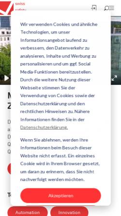 Vorschau der mobilen Webseite www.safetycenter.ch, Swiss TS