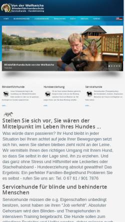 Vorschau der mobilen Webseite www.xn--blindenfhrhundeschule-gic.eu, Blindenführhundschule von der Wolfseiche, Gerd Müller
