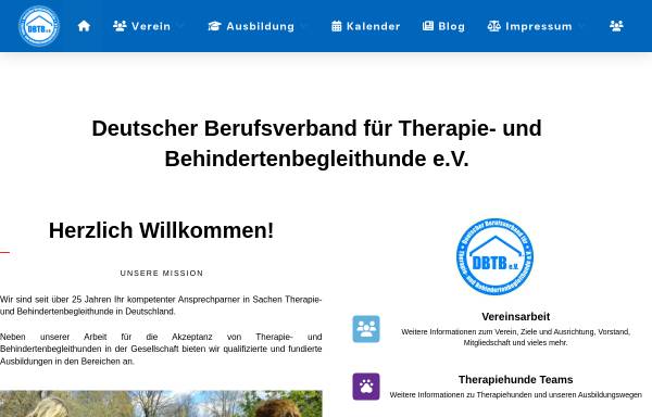 Vorschau von www.dbtb.info, Deutscher Berufsverband für Therapie- und Behindertbegleithunde e. V.