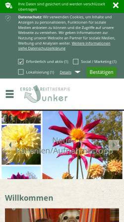 Vorschau der mobilen Webseite www.ergo-junker.de, Ergotherapie Junker