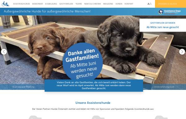 Vorschau von www.partner-hunde.org, Partner-Hunde Österreich