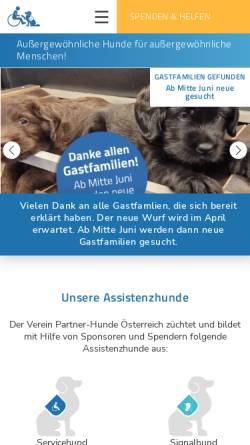 Vorschau der mobilen Webseite www.partner-hunde.org, Partner-Hunde Österreich