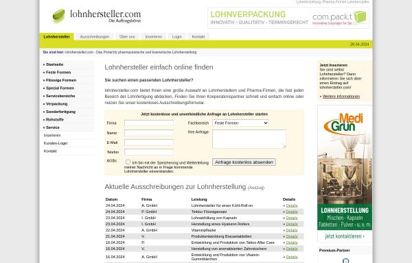 Vorschau von www.lohnhersteller.com, Lohnhersteller.com by Phacon Systems, Inh. Moritz Schlotterbeck