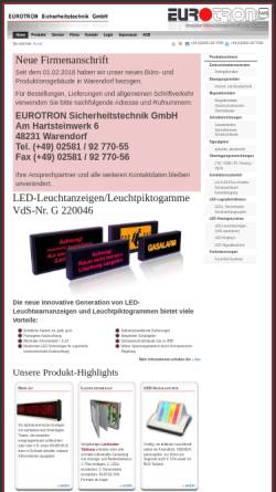 Vorschau der mobilen Webseite www.eurotron.de, Eurotron Sicherheitstechnik GmbH