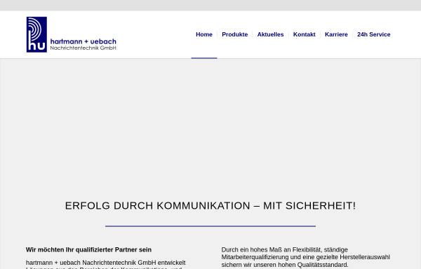 Vorschau von www.hu-gmbh.de, Hartmann + Uebach Nachrichtentechnik GmbH