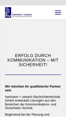 Vorschau der mobilen Webseite www.hu-gmbh.de, Hartmann + Uebach Nachrichtentechnik GmbH