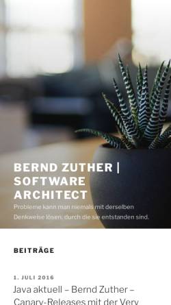 Vorschau der mobilen Webseite bernd-zuther.de, Zuther, Bernd