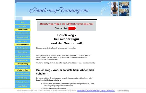 Vorschau von www.bauch-weg-training.com, Bauch-weg-Training