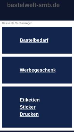 Vorschau der mobilen Webseite www.bastelwelt-smb.de, SMB Promotion