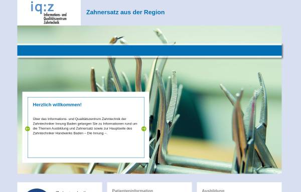 Vorschau von www.iqz-online.de, Informations- und Qualitätszentrum Zahntechnik