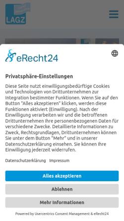 Vorschau der mobilen Webseite www.lagz.de, LAGZ e.V.