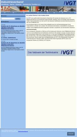Vorschau der mobilen Webseite www.ivgt.de, Industrieverband Garne, Gewebe, Technische Textilien e.V.