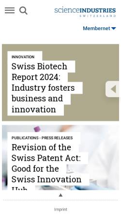 Vorschau der mobilen Webseite www.sgci.ch, Schweizerische Gesellschaft für Chemische Industrie