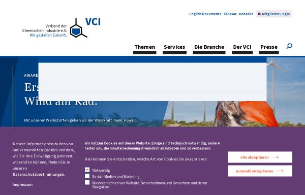 Vorschau von www.vci.de, Verband der Chemischen Industrie e.V.