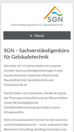 Vorschau der mobilen Webseite www.svb-tga.de, Nieß, Jens Uwe