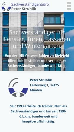 Vorschau der mobilen Webseite peter-struhlik.de, Struhlik, Peter