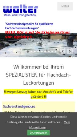 Vorschau der mobilen Webseite www.flachdach-leckortung.de, Walter, Ralph C.