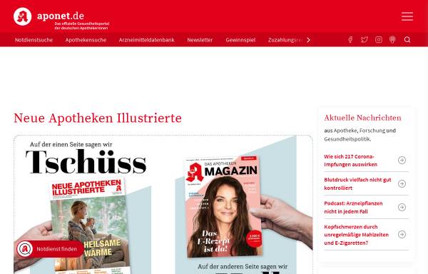 Vorschau von www.aponet.de, Neue Apotheken Illustrierte