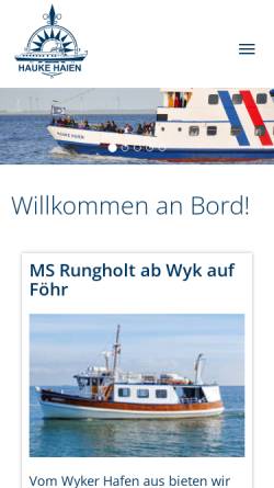 Vorschau der mobilen Webseite wattenmeerfahrten.de, Hauke Haien