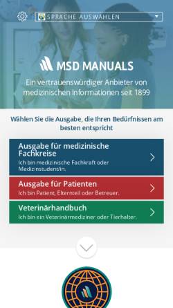 Vorschau der mobilen Webseite msd-manual.de, MSD-Osteoporose