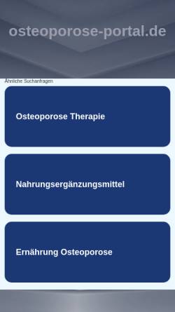 Vorschau der mobilen Webseite www.osteoporose-portal.de, Osteoporose Portal