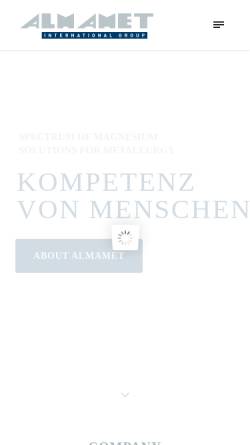 Vorschau der mobilen Webseite almamet.com, Almamet GmbH